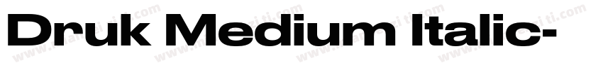 Druk Medium Italic字体转换